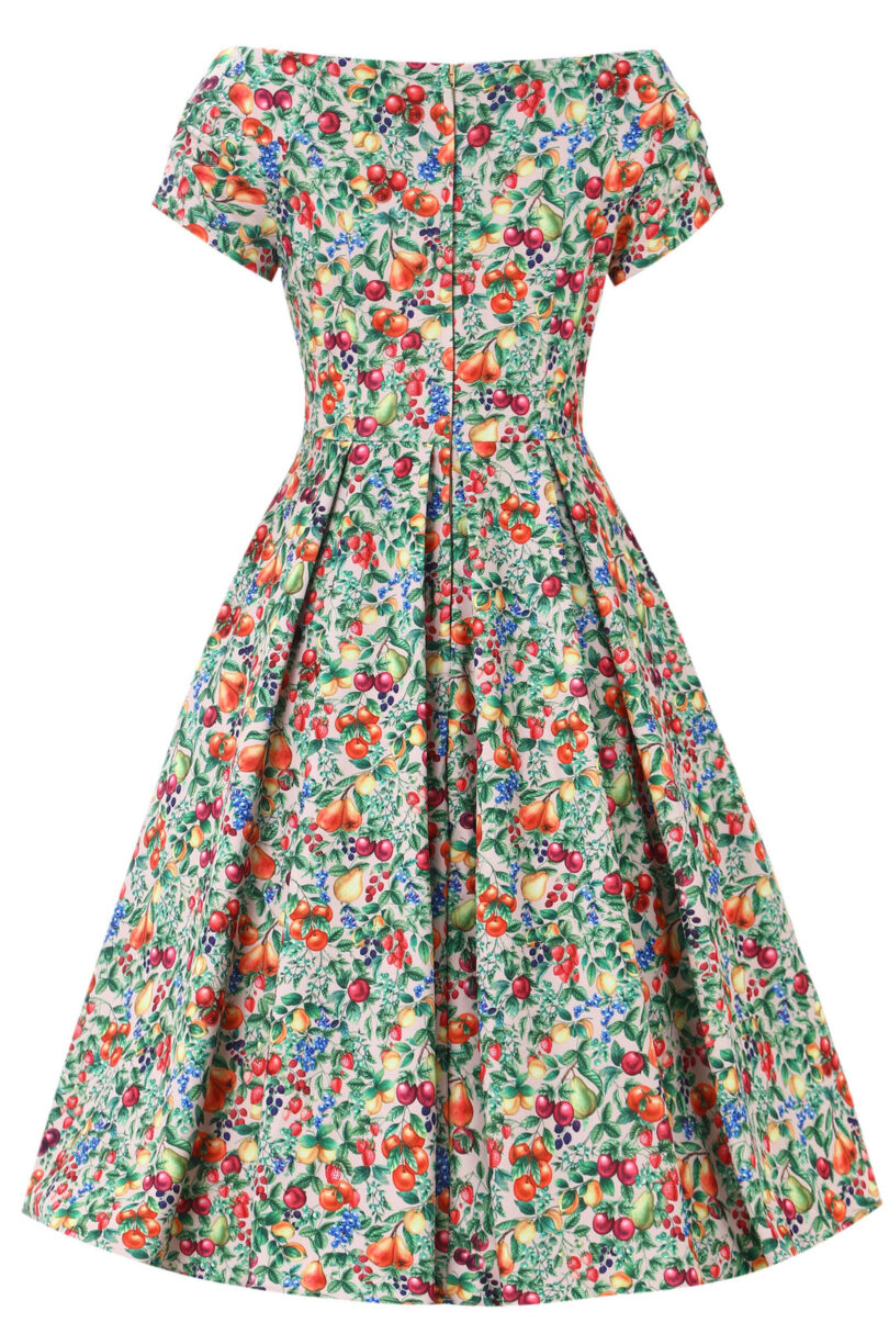 Lily Italian Summer Fruit Off Shoulder Dress  Shop now at Kitty Darling