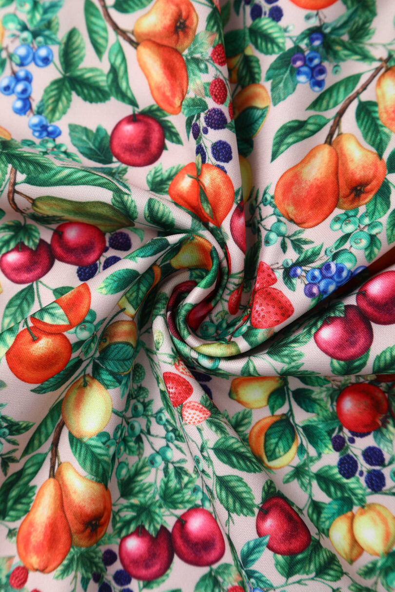 Lily Italian Summer Fruit Off Shoulder Dress  Shop now at Kitty Darling