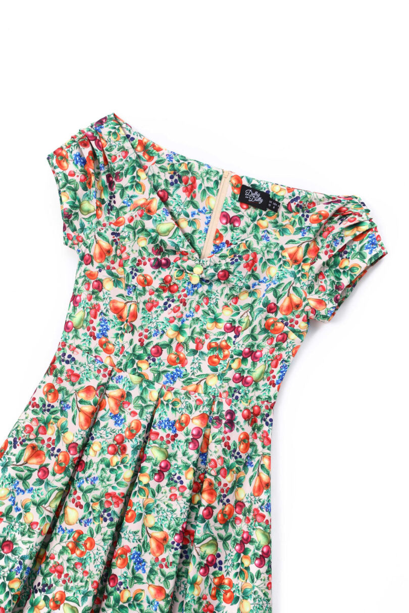 Lily Italian Summer Fruit Off Shoulder Dress  Shop now at Kitty Darling