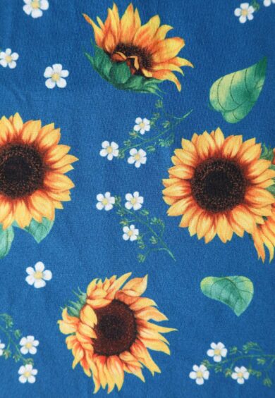 Billie Blue Sunflower Flared Dress – Dresses | Kitty Darling