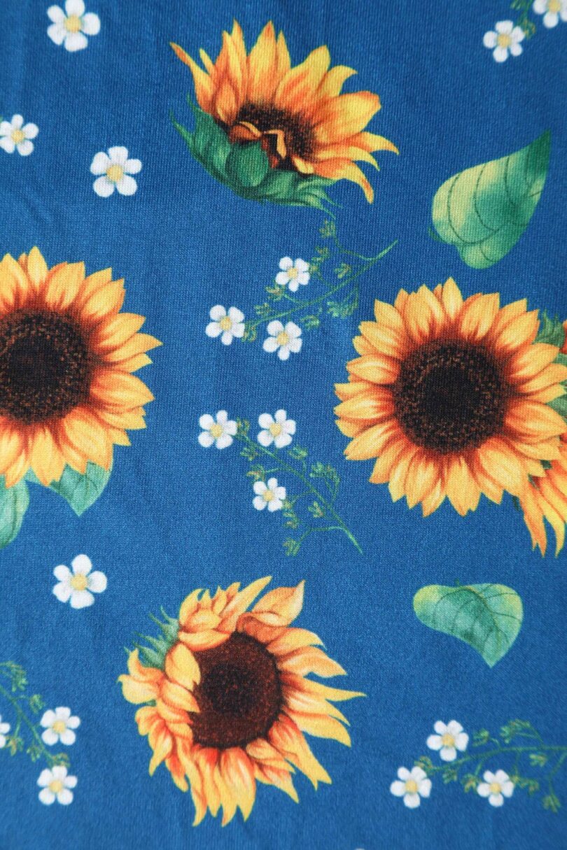 Billie Blue Sunflower Flared Dress  Shop now at Kitty Darling