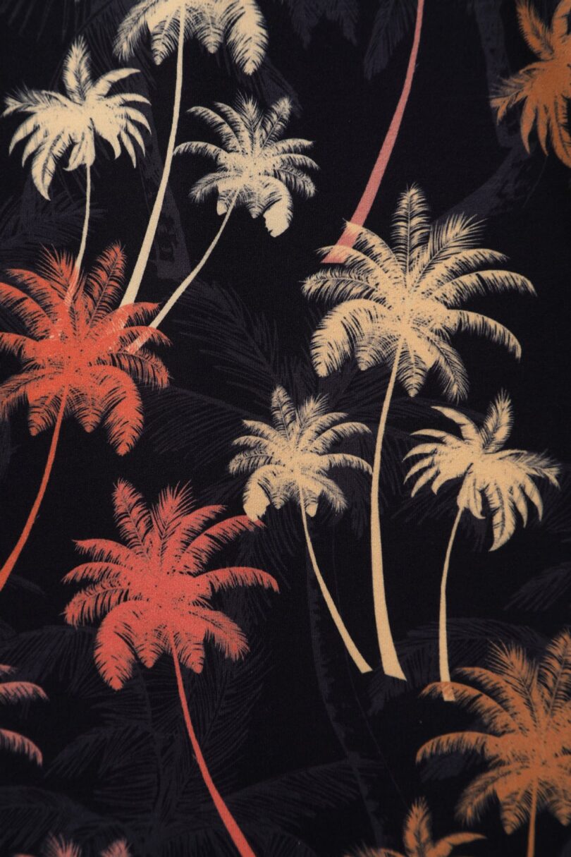 Brigitte Dark Brown Palm Trees Print Strappy Jumpsuit  Shop now at Kitty Darling