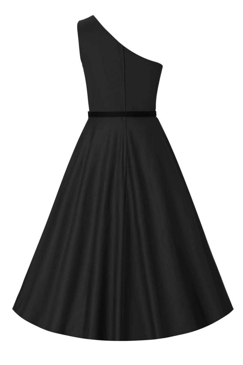Susan Classic Black Asymmetrical Swing Dress  Shop now at Kitty Darling