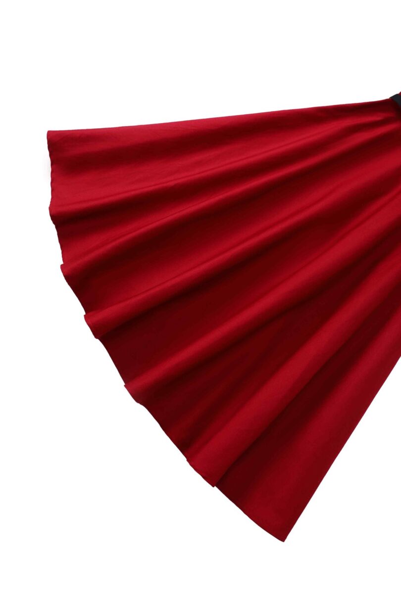 Susan Plain Red One-Shoulder Vintage Dress  Shop now at Kitty Darling