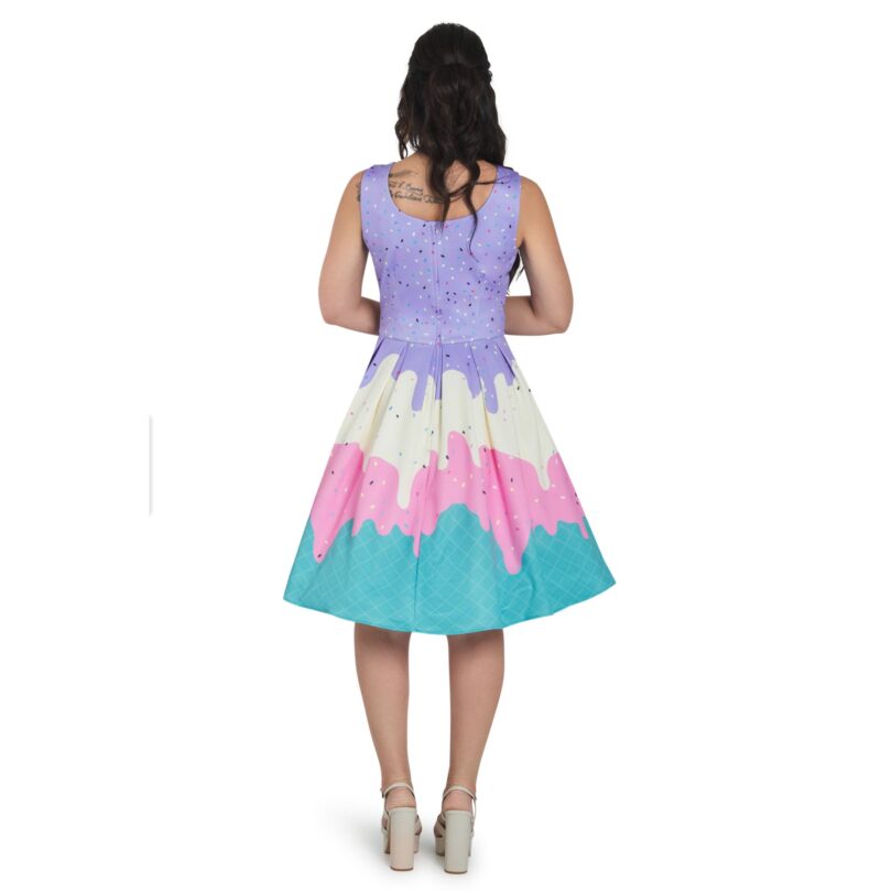 Amanda Multi-Colored and Ice Cream Swing Dress  Shop now at Kitty Darling