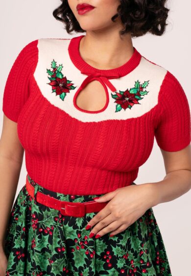 Poinsettia Top – Tops | Kitty Darling
