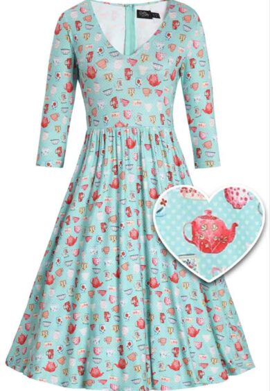 Billie Blue Cuppa Flared Dress – Dresses | Kitty Darling