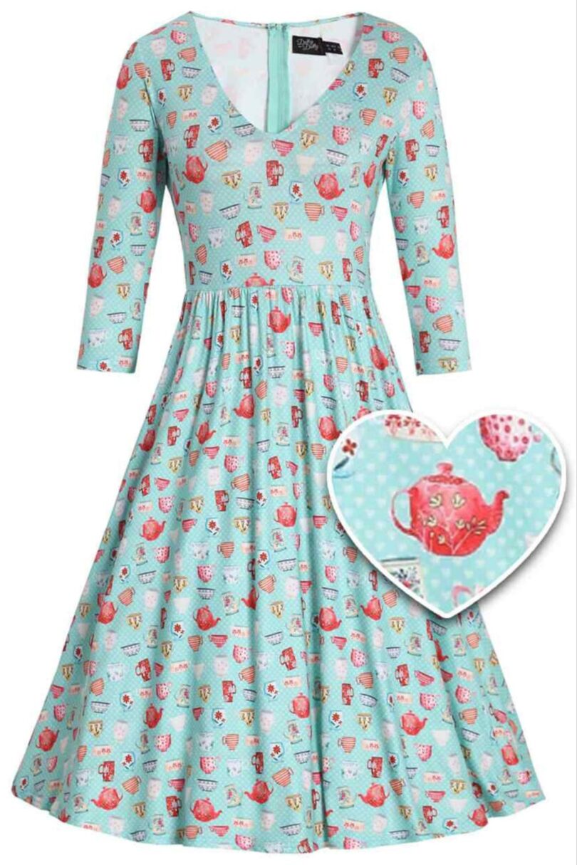 Billie Blue Cuppa Flared Dress  Shop now at Kitty Darling