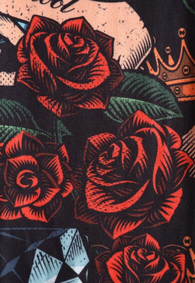 50's Inspired Vintage Headband in in Heart and Roses Print – Headbands | Kitty Darling