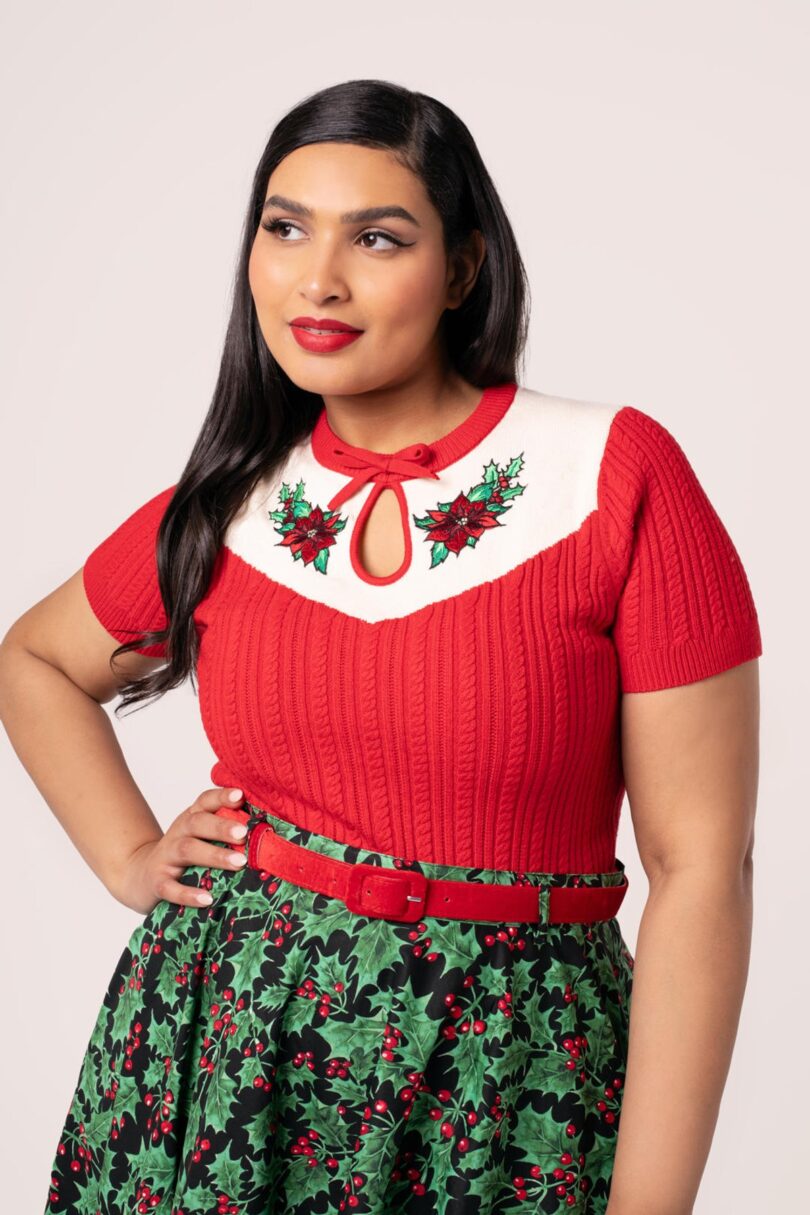 Poinsettia Top  Shop now at Kitty Darling