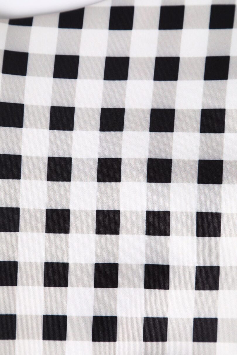 Cheryl Fitted Glam Vintage Black & White Gingham Dress  Shop now at Kitty Darling