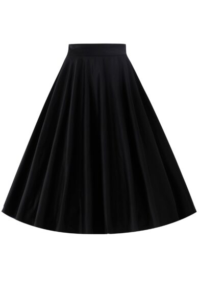 Maisie Black Full Circle Midi Skirt – Skirt | Kitty Darling