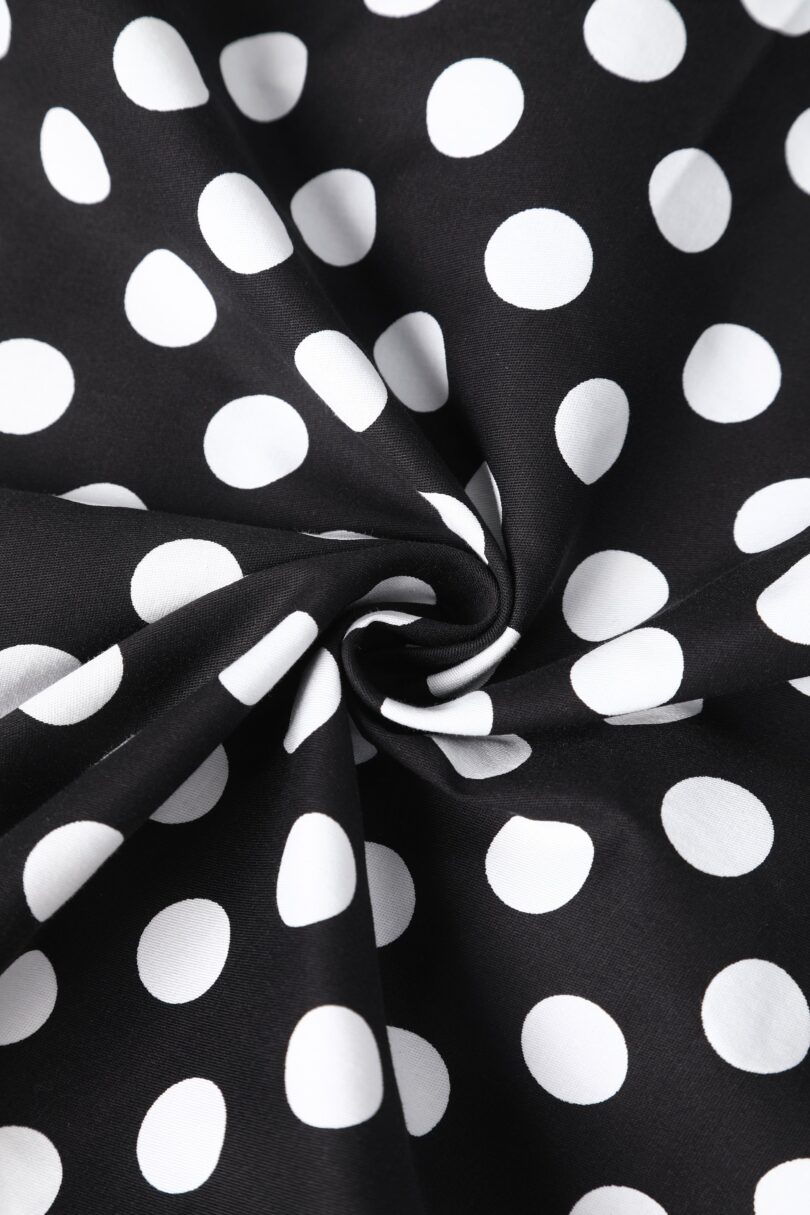 Maisie Black Polka Dot Full Circle Midi Skirt  Shop now at Kitty Darling