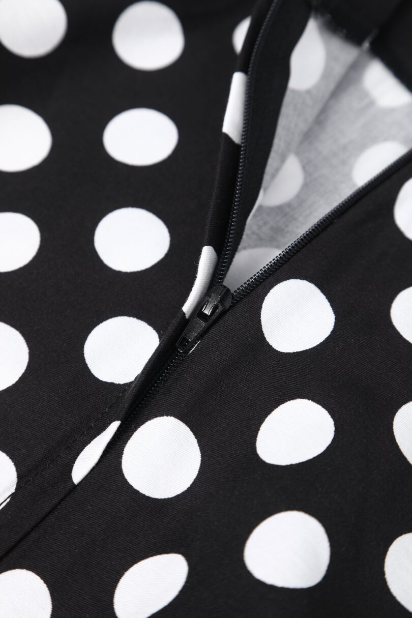 Maisie Black Polka Dot Full Circle Midi Skirt  Shop now at Kitty Darling