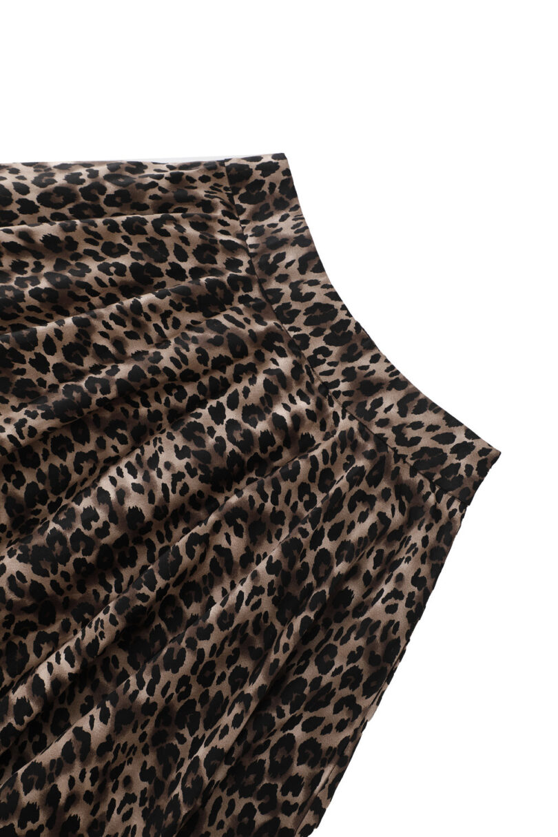 Maisie Leopard Print Full Circle Midi Skirt  Shop now at Kitty Darling