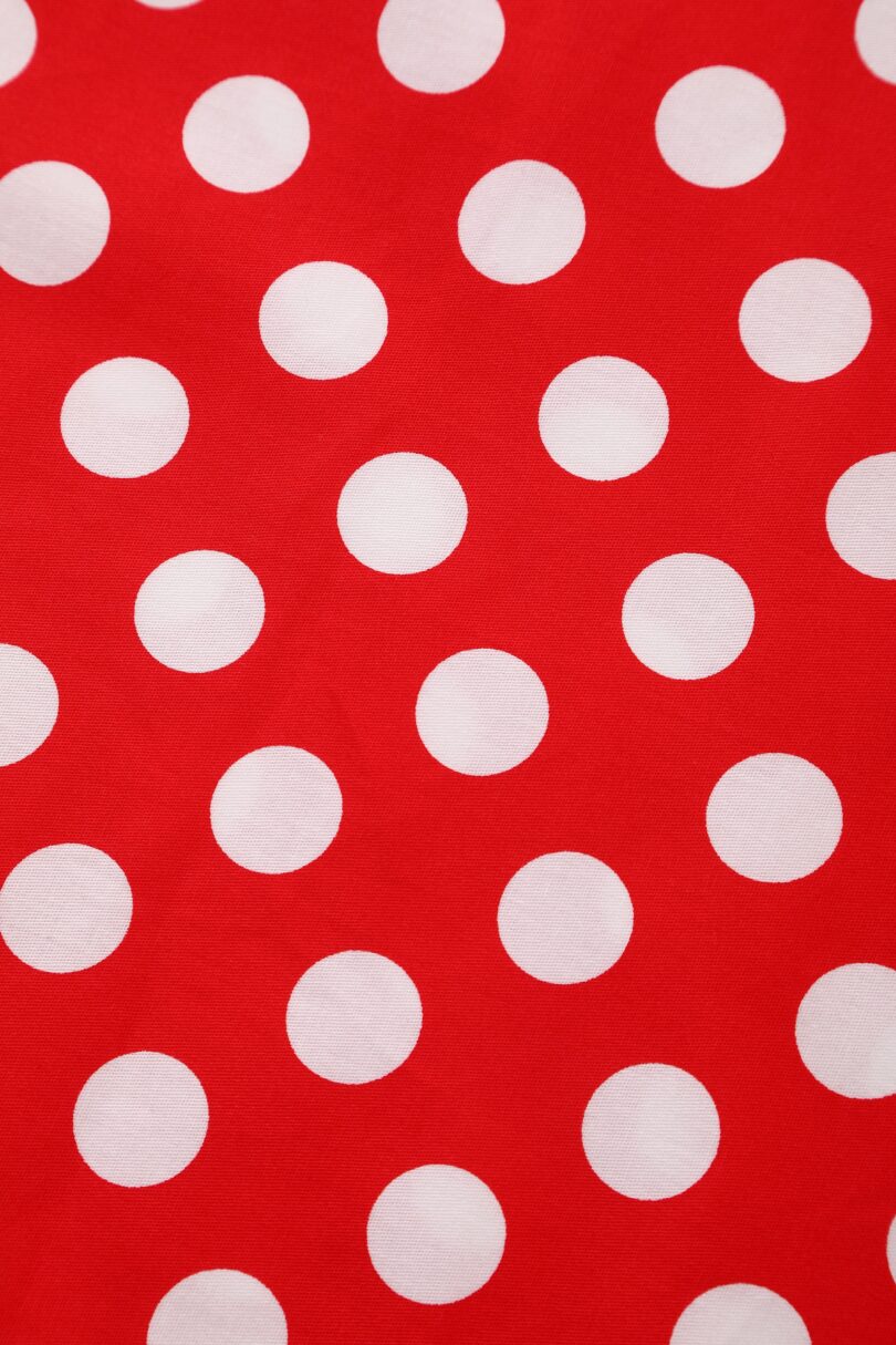 Maisie Red Polka Dot Full Circle Midi Skirt  Shop now at Kitty Darling