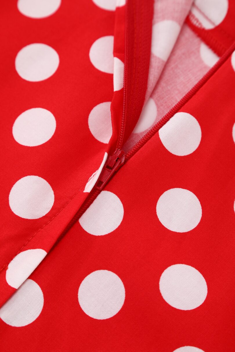 Maisie Red Polka Dot Full Circle Midi Skirt  Shop now at Kitty Darling