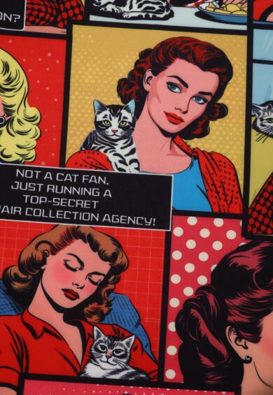 Aisley Box Pleated Skirt In Cat Lover Print – Skirt | Kitty Darling