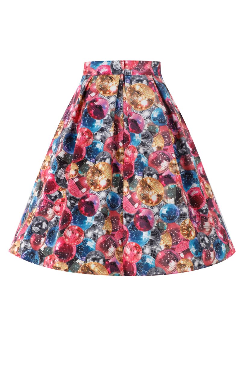 Aisley Disco Ball Pleated Midi Skirt  Shop now at Kitty Darling