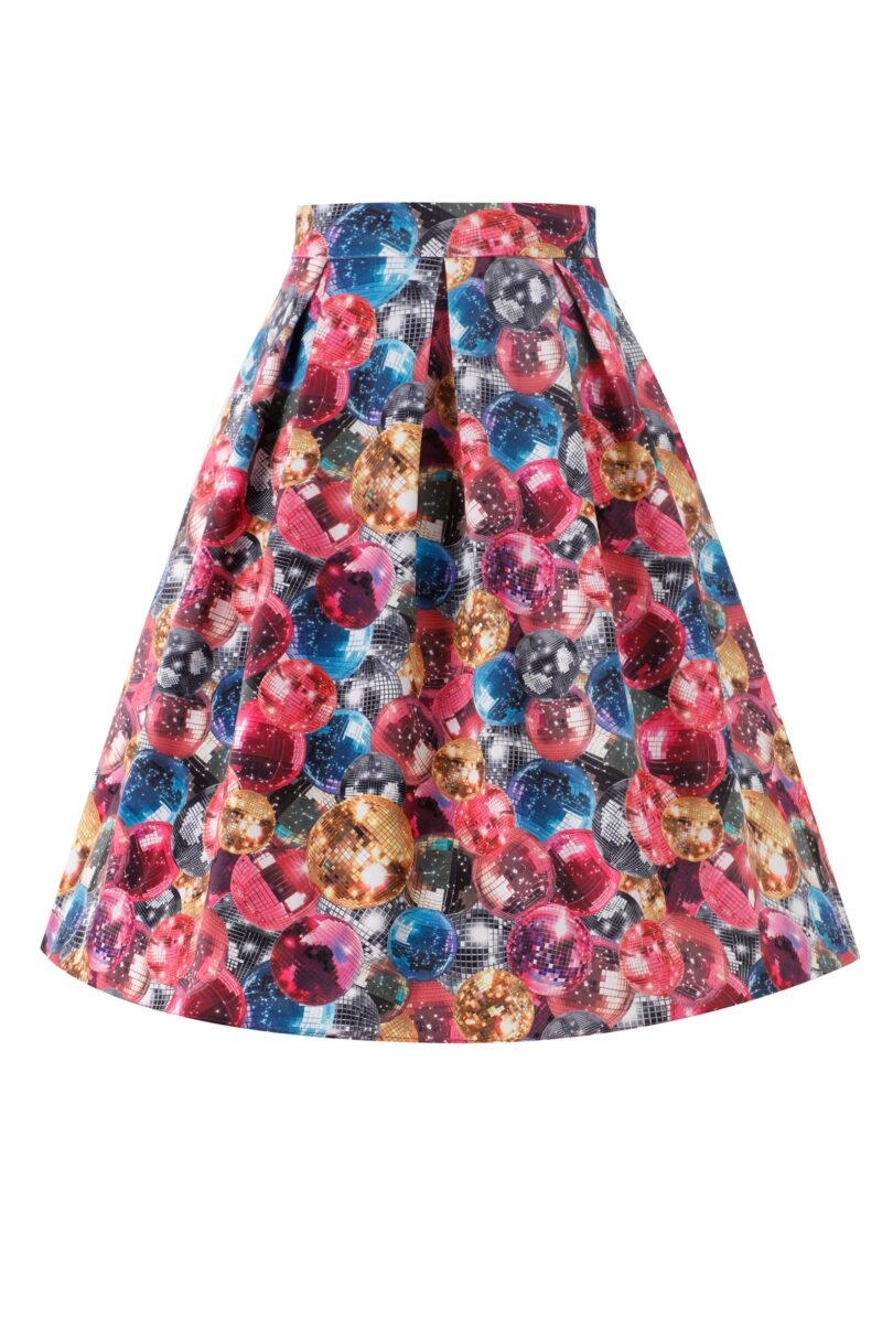 Aisley Disco Ball Pleated Midi Skirt  Shop now at Kitty Darling