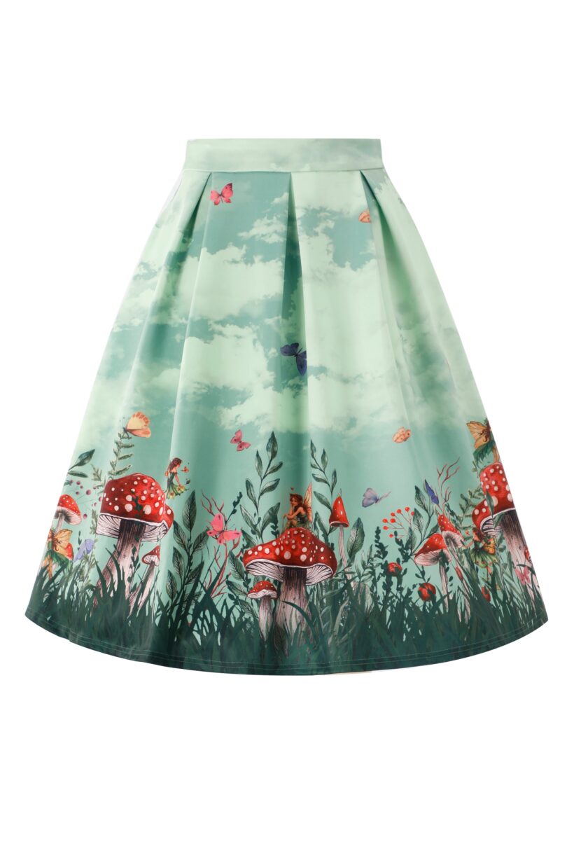 Aisley Fairy Land Pleated Midi Skirt  Shop now at Kitty Darling