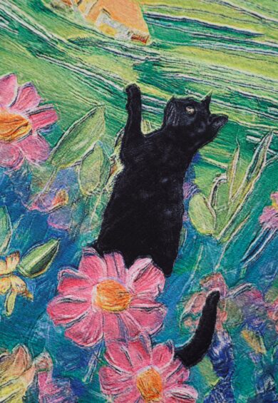 Aisley Cat Adventure Pleated Midi Skirt – Skirt | Kitty Darling