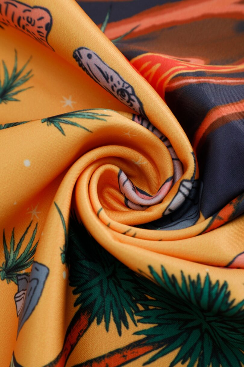 Aisley Dinosaur Extinction Pleated Midi Skirt  Shop now at Kitty Darling