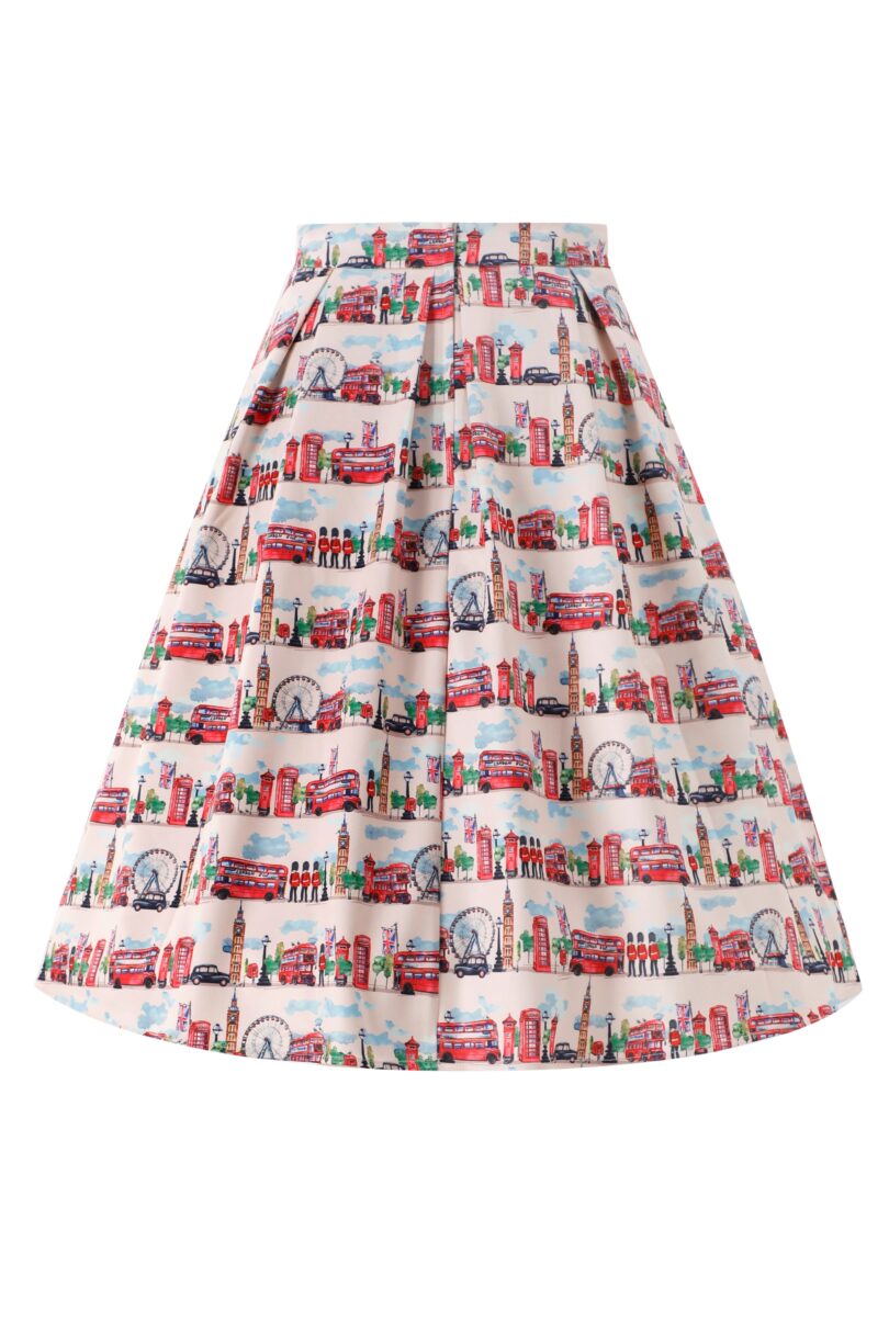 Aisley London Pleated Midi Skirt In White  Shop now at Kitty Darling