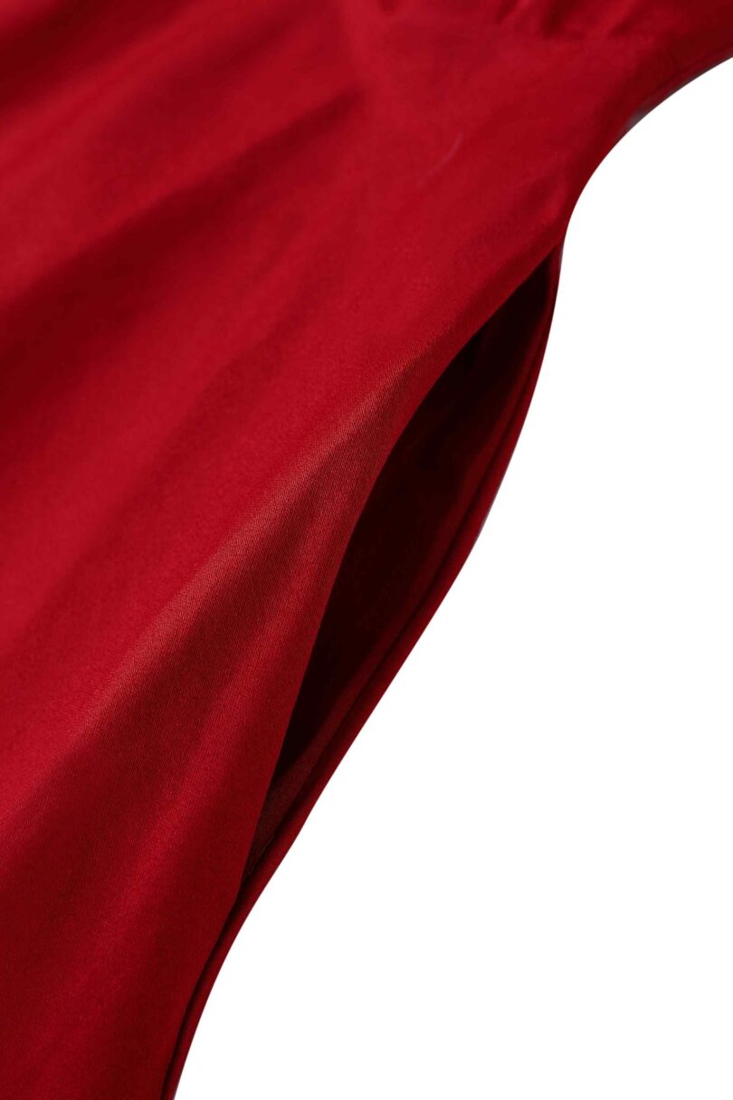 Susan Plain Red One-Shoulder Vintage Dress  Shop now at Kitty Darling