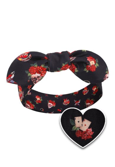 Quirky Headband in Skull & Rose Print – Headbands | Kitty Darling