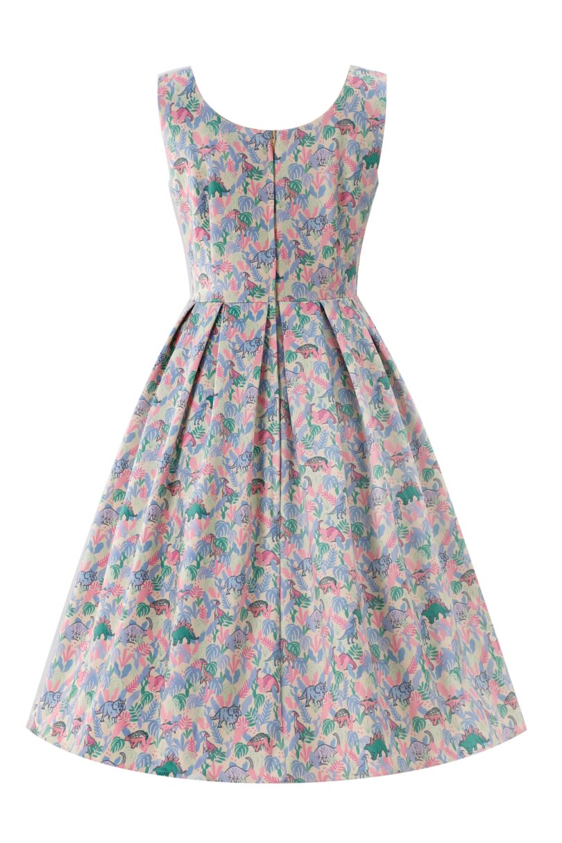 Amanda Pastel Dinosaur Flared Dress  Shop now at Kitty Darling
