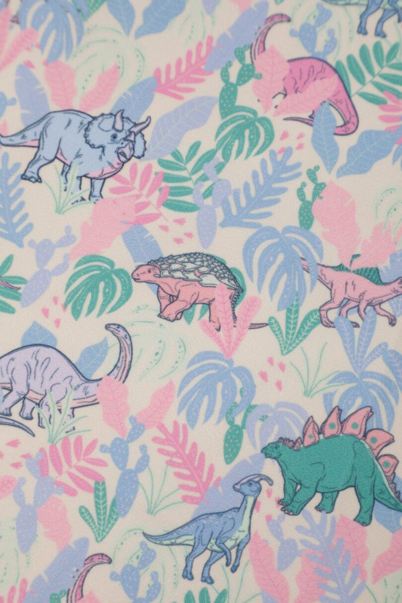 Amanda Pastel Dinosaur Flared Dress  Shop now at Kitty Darling