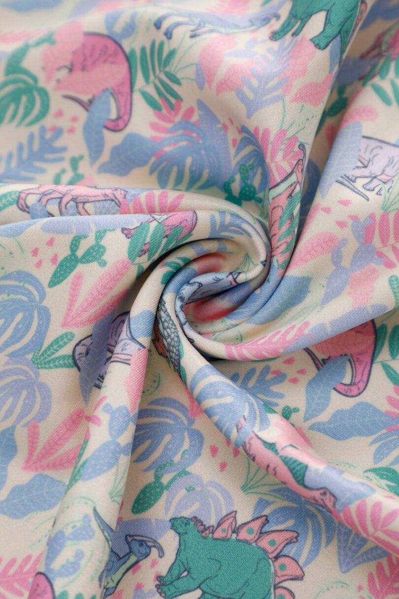 Amanda Pastel Dinosaur Flared Dress  Shop now at Kitty Darling