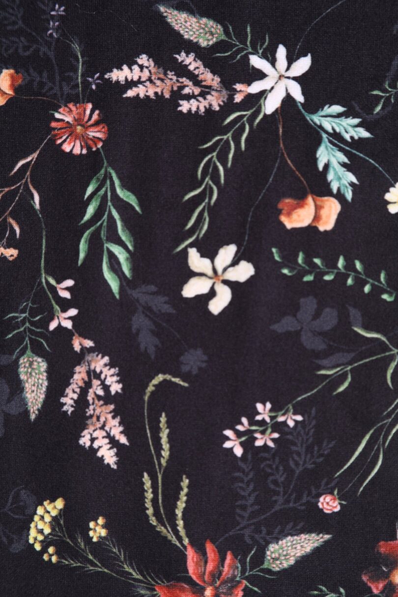 Esther Black Meadow Butterfly Sleeved Jumpsuit  Shop now at Kitty Darling