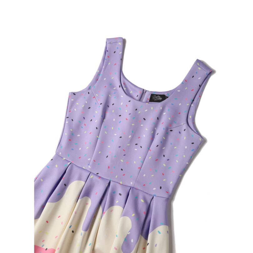 Amanda Multi-Colored and Ice Cream Swing Dress  Shop now at Kitty Darling