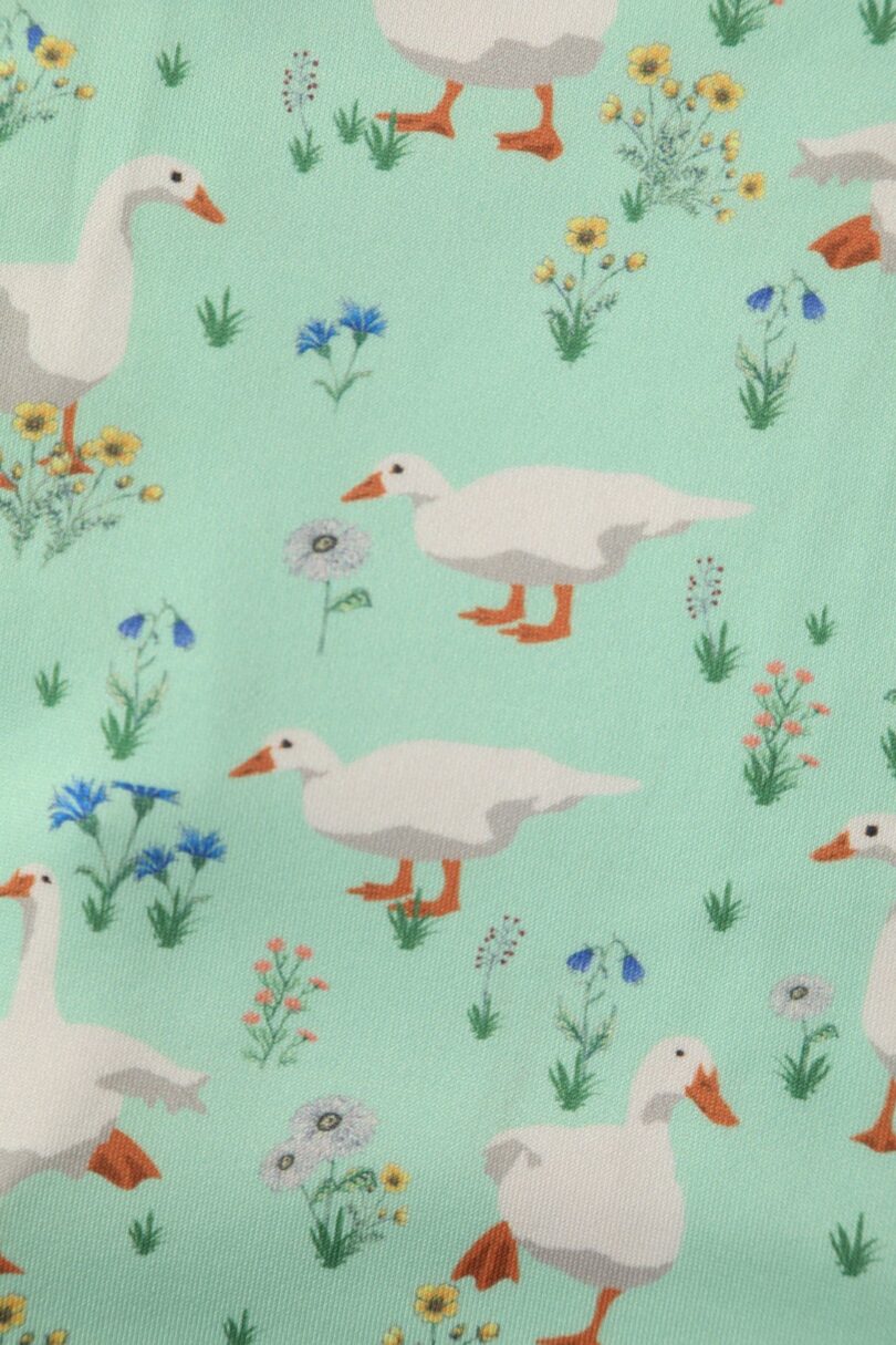 Amanda Swing Dress in Mint Green Duck Print  Shop now at Kitty Darling