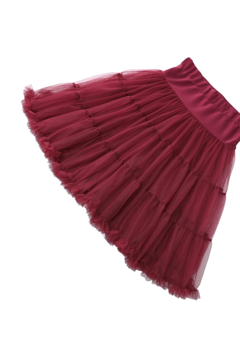 Fluffy Burgundy Petticoat  Shop now at Kitty Darling