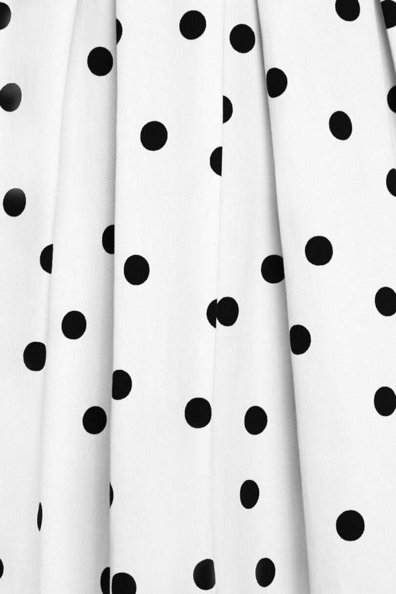 Amanda Black White Polka Dot Swing Dress  Shop now at Kitty Darling