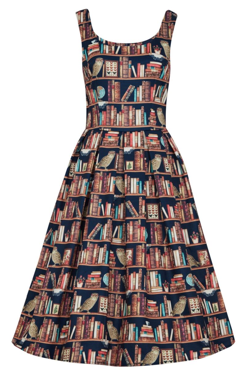 Amanda Library Book & Owl Swing Dress  Shop now at Kitty Darling