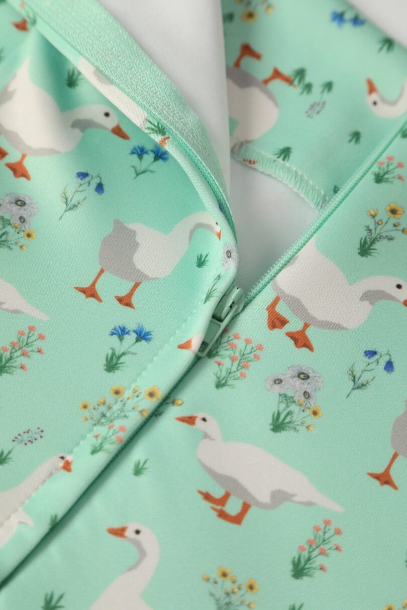 Amanda Swing Dress in Mint Green Duck Print  Shop now at Kitty Darling