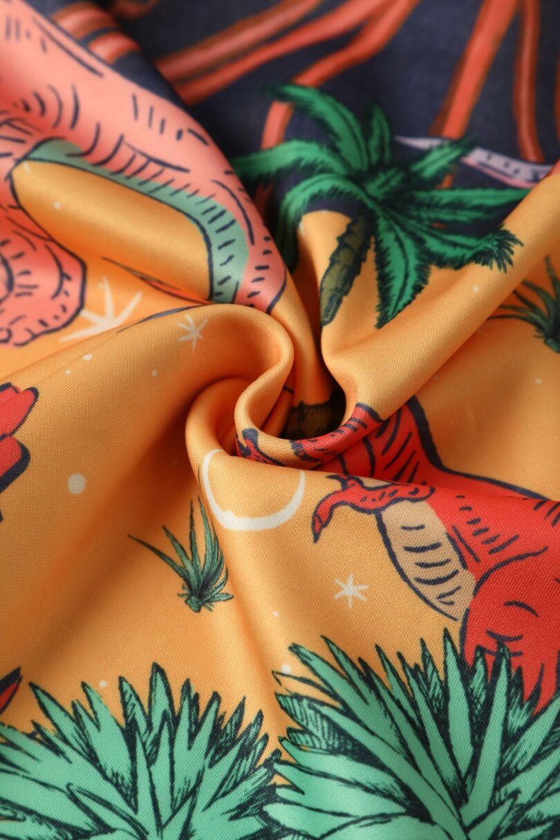 Amanda Turquoise Dinosaur World Print Swing Dress  Shop now at Kitty Darling