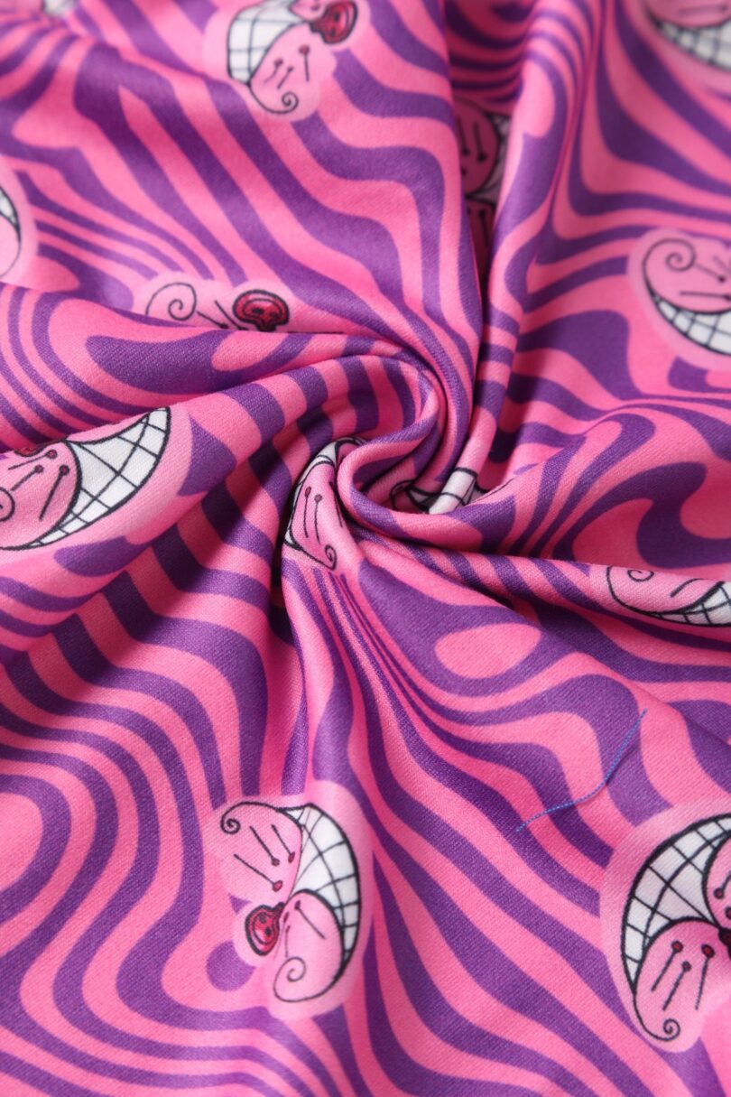 Charlotte Pink Cheshire Cat Smile Jumpsuit  Shop now at Kitty Darling