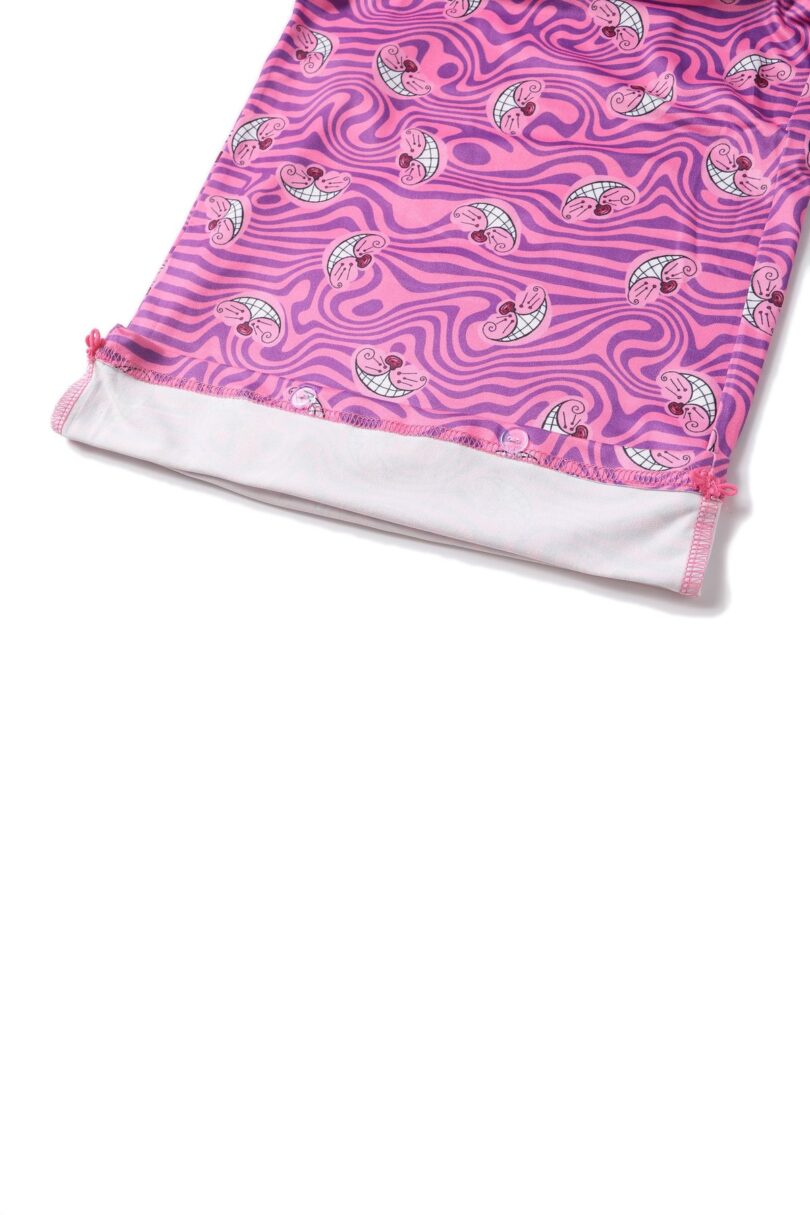 Charlotte Pink Cheshire Cat Smile Jumpsuit  Shop now at Kitty Darling