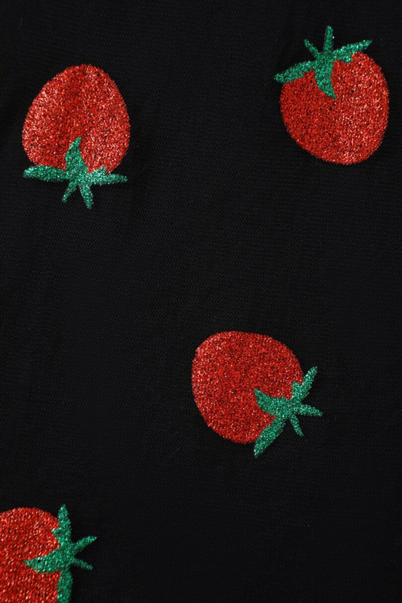 Dorothea Black Strawberry Mesh Dress  Shop now at Kitty Darling