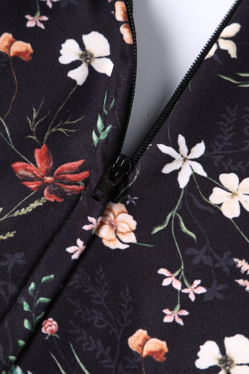 Esther Black Meadow Butterfly Sleeved Jumpsuit  Shop now at Kitty Darling