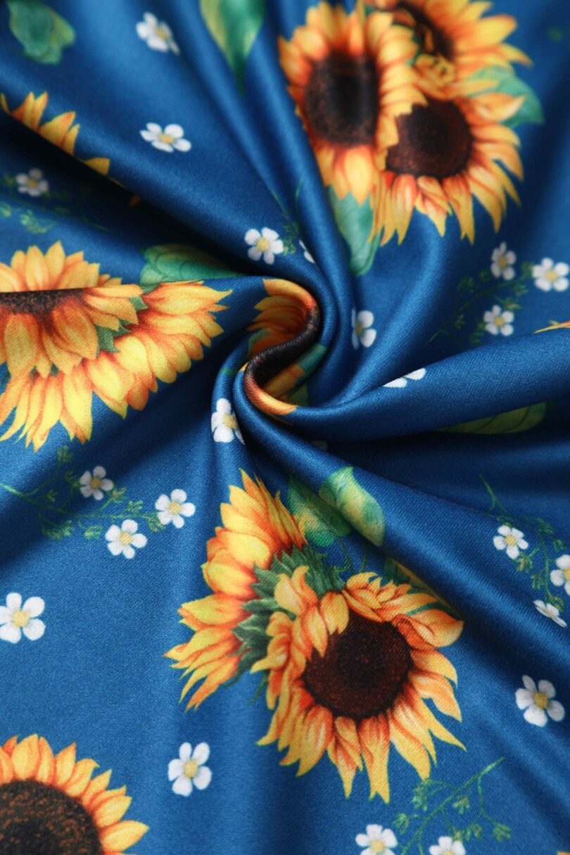 Esther Blue Sunflower Jumpsuit  Shop now at Kitty Darling