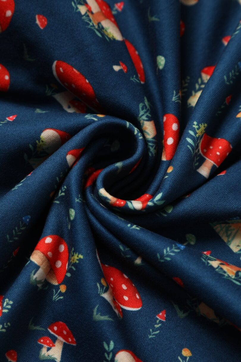 Esther Mushroom Navy Blue Jumpsuit  Shop now at Kitty Darling
