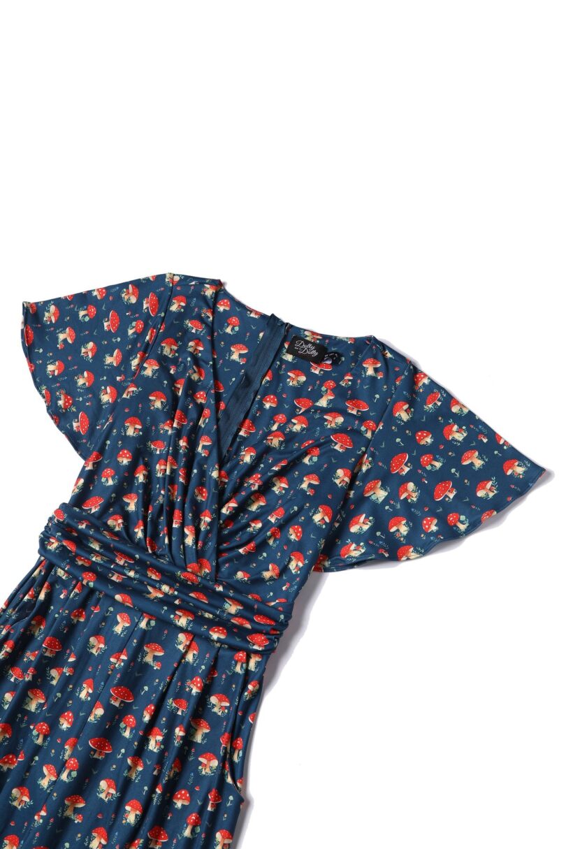 Esther Mushroom Navy Blue Jumpsuit  Shop now at Kitty Darling