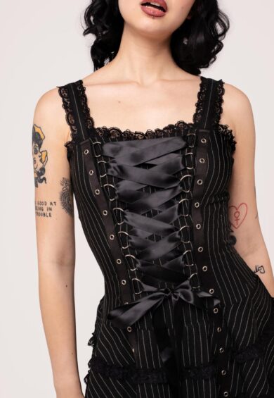 Harley Pinstripe Dress – Dresses | Kitty Darling