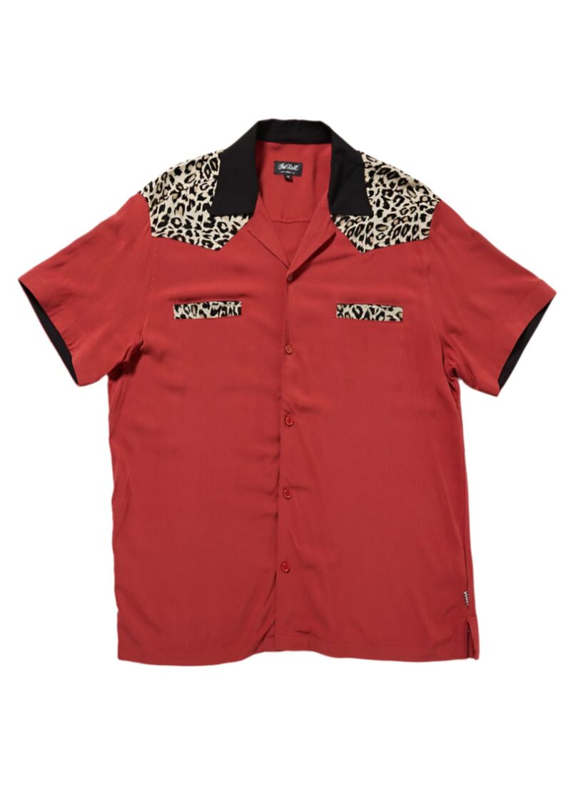 Jeffery Contrast Leo Bowling Shirt  Shop now at Kitty Darling